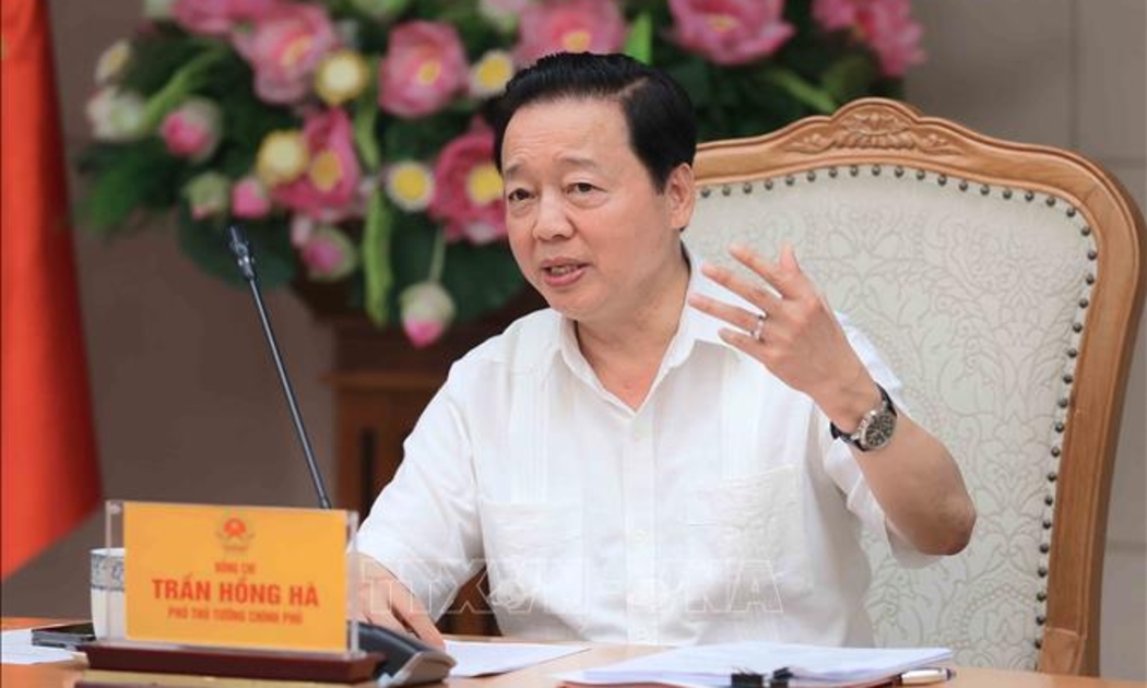 Phó Thủ tướng Trần Hồng Hà phát biểu. Ảnh: TTXVN.