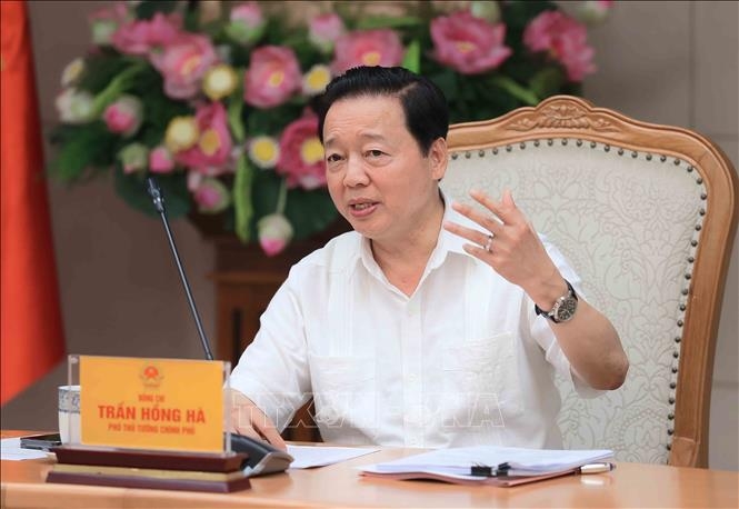 Phó Thủ tướng Trần Hồng Hà phát biểu. Ảnh: TTXVN.