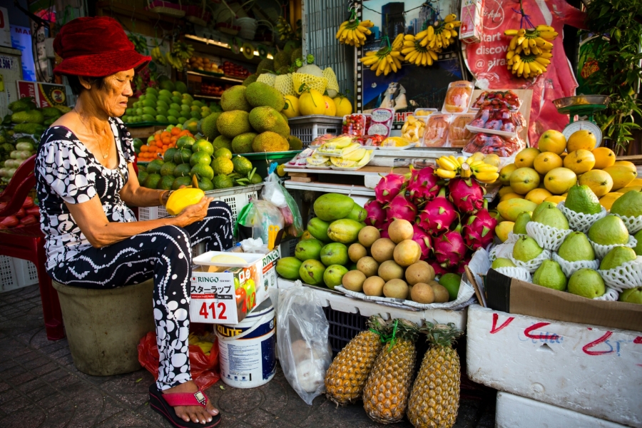 Bà Nguyễn Thị Lan - tiểu thương chợ Tân Định (TP.HCM).