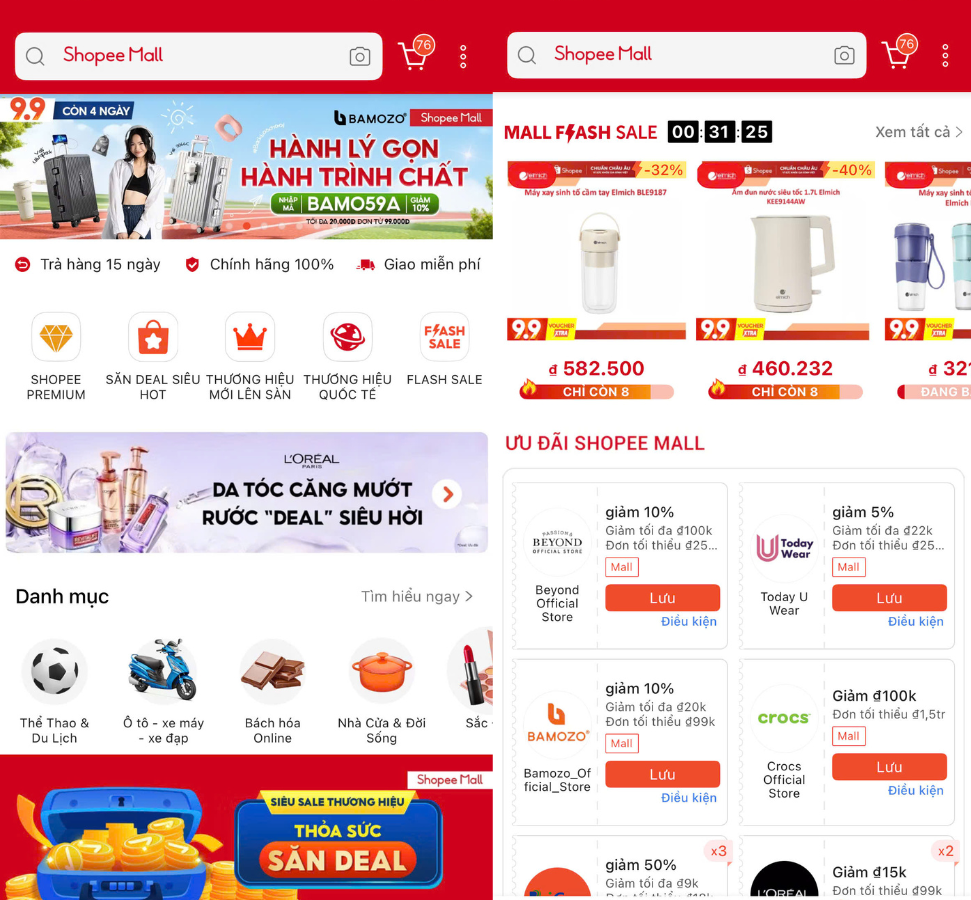 Shopee Mall đảm bảo uy tín cho thương hiệu và gia tăng niềm tin của người tiêu dùng đối với mua sắm hàng chính hãng trên sàn thương mại điện tử.
