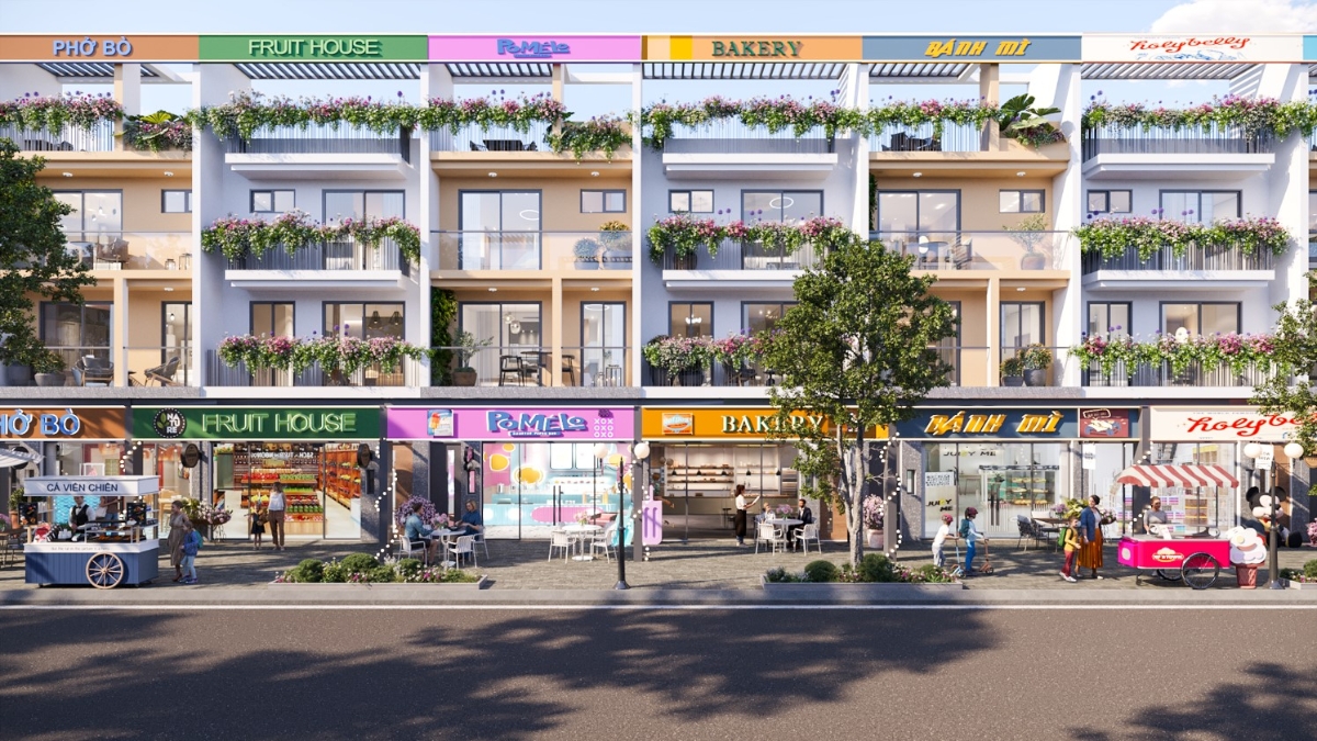 Tuyến phố thương mại liền kề trường học liên cấp chuẩn
quốc tế tại River Park.