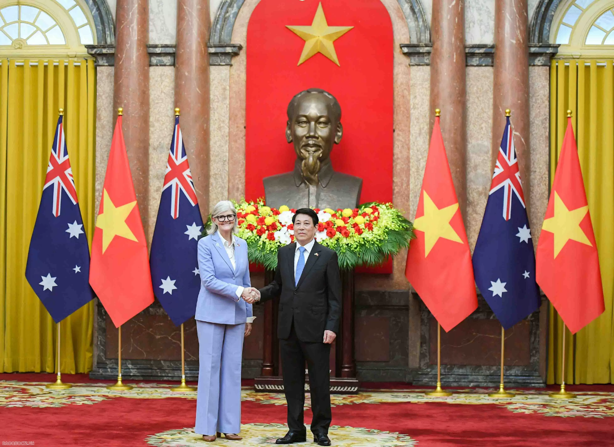 Chuyến thăm cấp Nhà nước tới Việt Nam của Toàn quyền Australia Sam Mostyn và Phu quân diễn ra trong bối cảnh hai nước vừa nâng cấp quan hệ lên Đối tác Chiến lược toàn diện vào năm 2024. Ảnh: TGVN