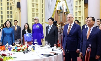 Chủ tịch nước Lương Cường chủ trì chiêu đãi cấp Nhà nước Toàn quyền Australia
