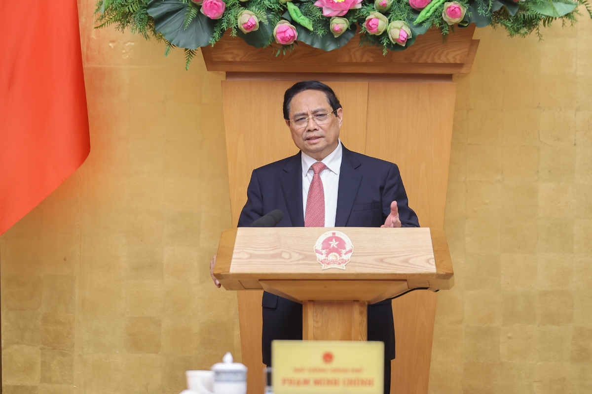 Thủ tướng Chính phủ Phạm Minh Chính, Trưởng Ban Chỉ đạo Nhà nước các công trình, dự án quan trọng quốc gia, trọng điểm ngành giao thông vận tải chủ trì họp phiên thứ 20 của Ban Chỉ đạo.  Ảnh: VGP