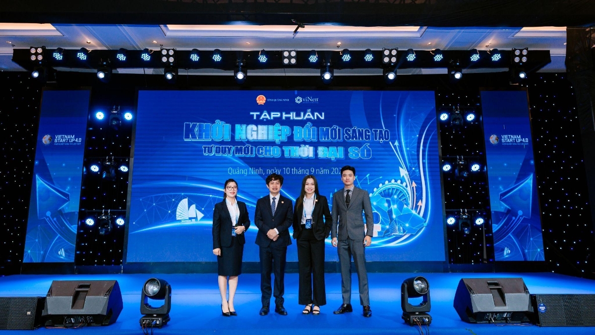 Lãnh đạo Meey Group tham dự Diễn đàn Khởi nghiệp sáng tạo Quốc gia 2025. Ảnh: Meey Group.