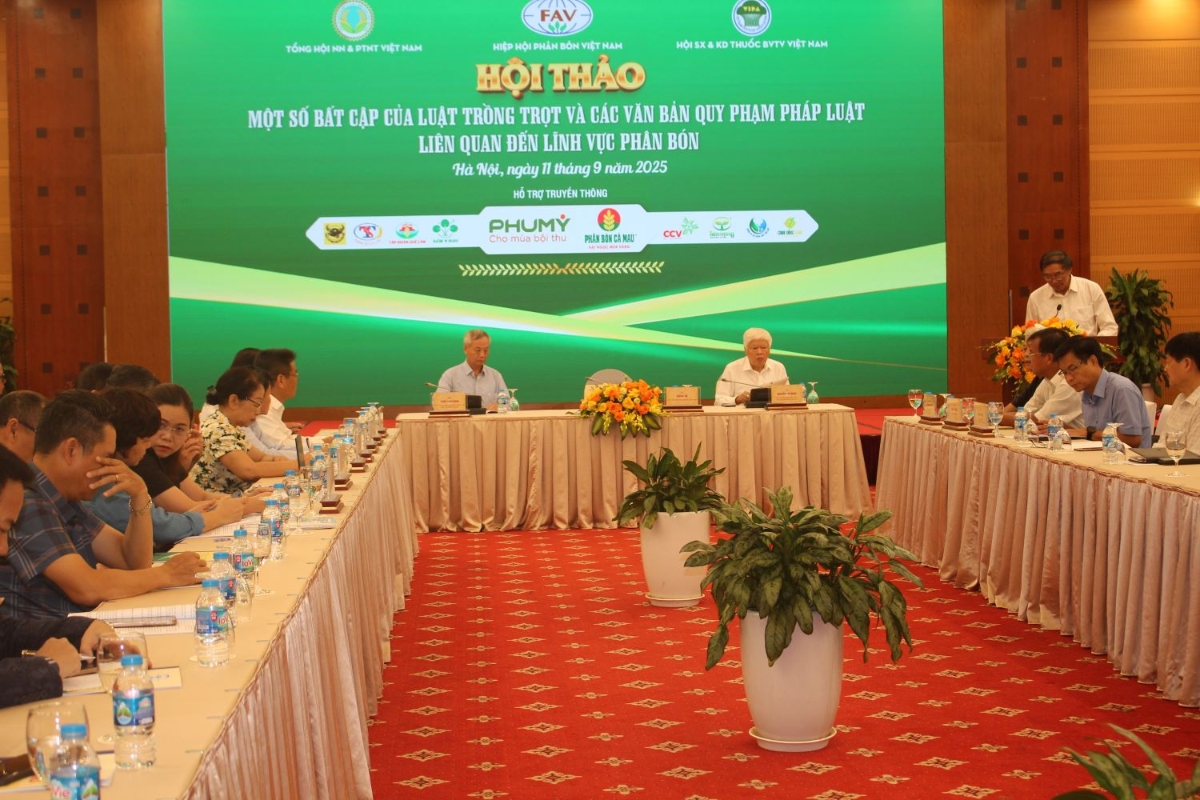 Hội thảo "Một số bất cập của Luật Trồng trọt và các văn bản quy phạm pháp luật liên quan đến lĩnh vực phân bón".