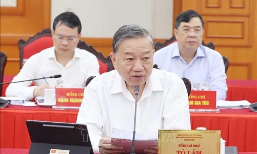 Bộ Chính trị làm việc với Ban Thường vụ Đảng ủy Quốc hội