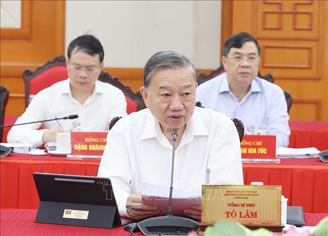 Tổng Bí thư Tô Lâm phát biểu. Ảnh: TTXVN.