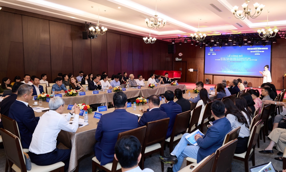 Toàn cảnh lễ công bố “Mô hình Toàn cảnh Kinh tế tư nhân Việt Nam” (ViPEL) vào ngày 11/9. (Ảnh: Ban IV)