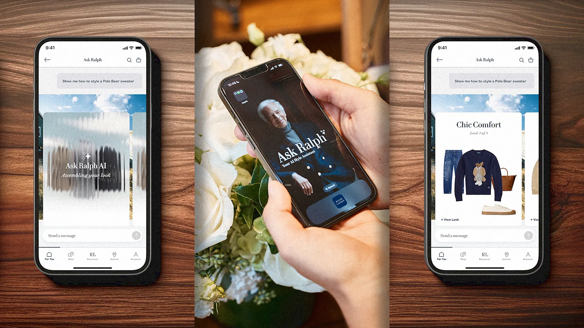 Người mua sắm có thể tương tác với Ask Ralph như với stylist của Ralph Lauren.