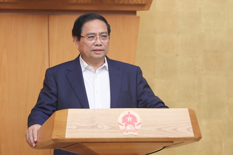 Thủ tướng Chính phủ Phạm Minh Chính  chủ trì phiên họp Chính phủ chuyên đề xây dựng pháp luật lần thứ hai trong tháng Chín. Ảnh: VGP