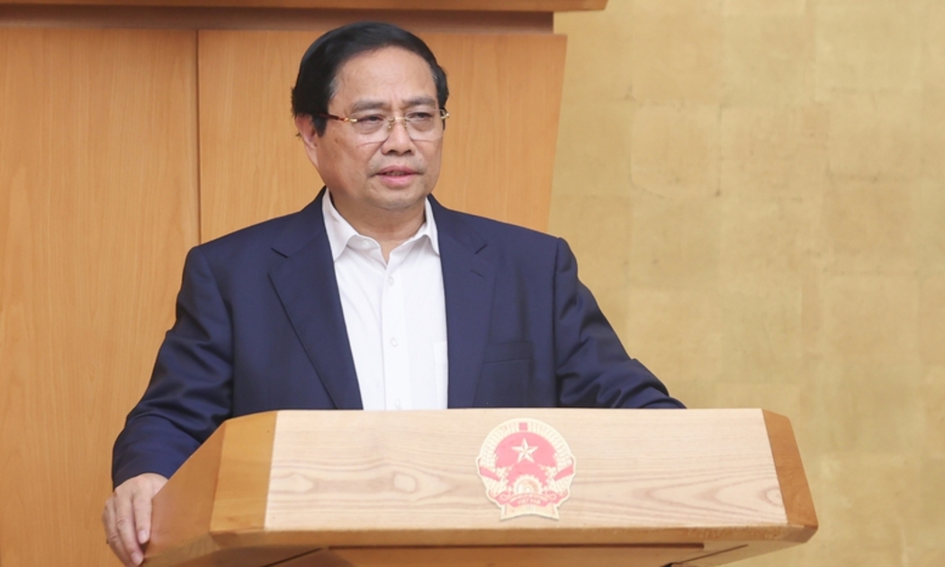 Thủ tướng Chính phủ Phạm Minh Chính  chủ trì phiên họp Chính phủ chuyên đề xây dựng pháp luật lần thứ hai trong tháng Chín. Ảnh: VGP