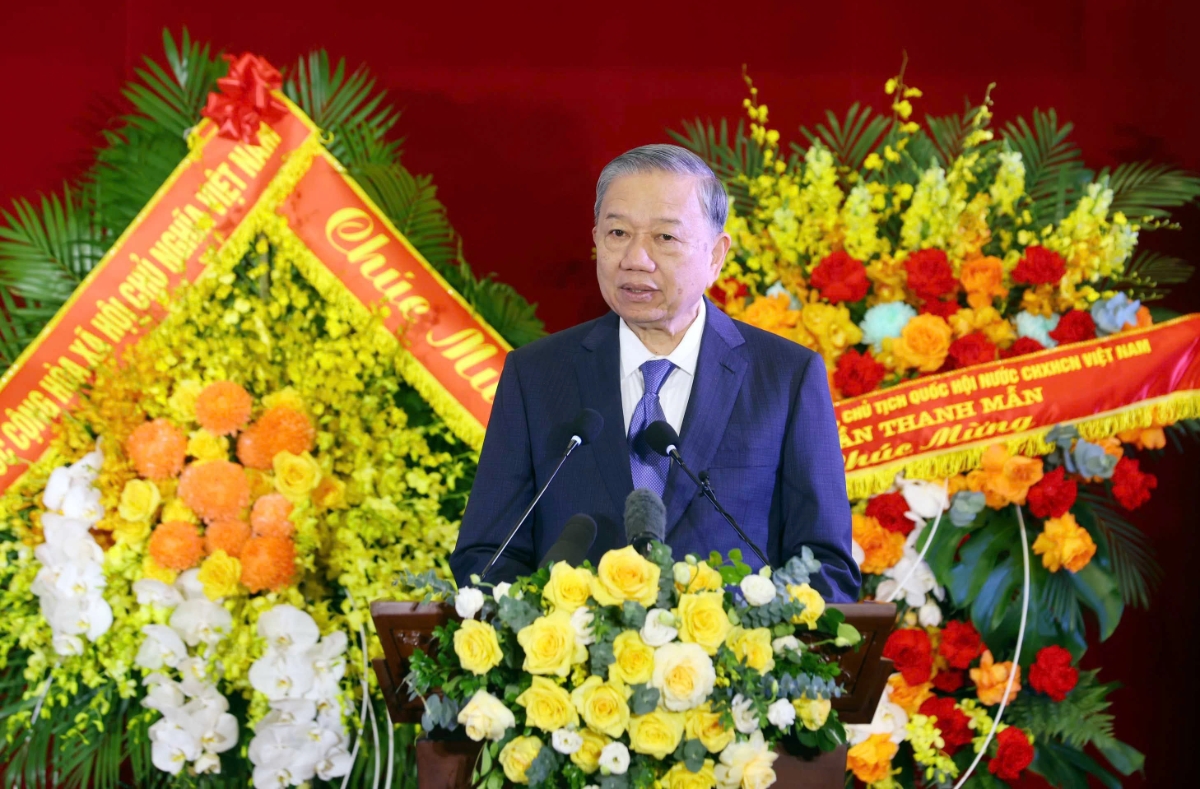 Tổng Bí thư Tô Lâm nhấn mạnh nói đến Tòa án là nói đến ý nghĩa thiêng liêng của công lý, công bằng; nói đến sự liêm chính, công minh; nói đến niềm tin và chỗ dựa của nhân dân.