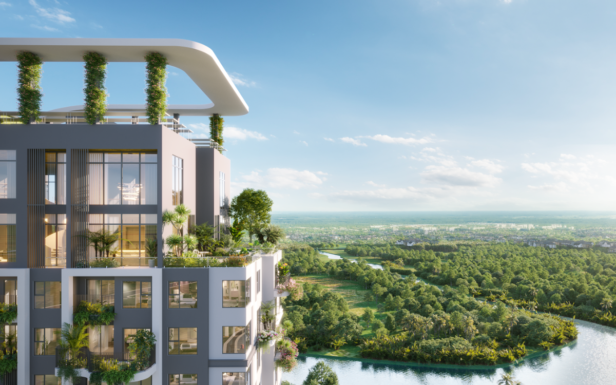 Sky villa nằm tại 2 tầng cao nhất của tòa tháp Sky Retreat.