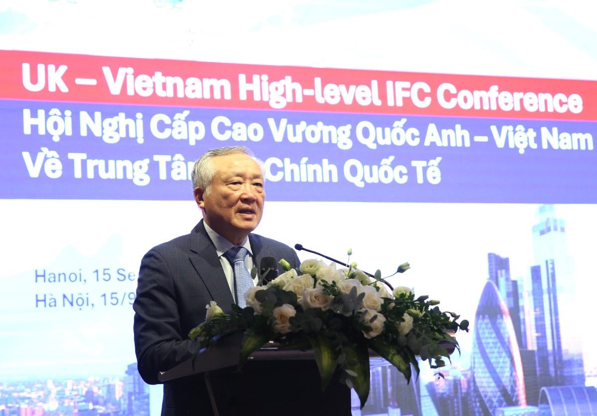 Phó Thủ tướng Thường trực Nguyễn Hòa Bình mong muốn Vương quốc Anh và Trung tâm Tài chính London tiếp tục hỗ trợ, đồng hành cùng Việt Nam. Ảnh: VGP.