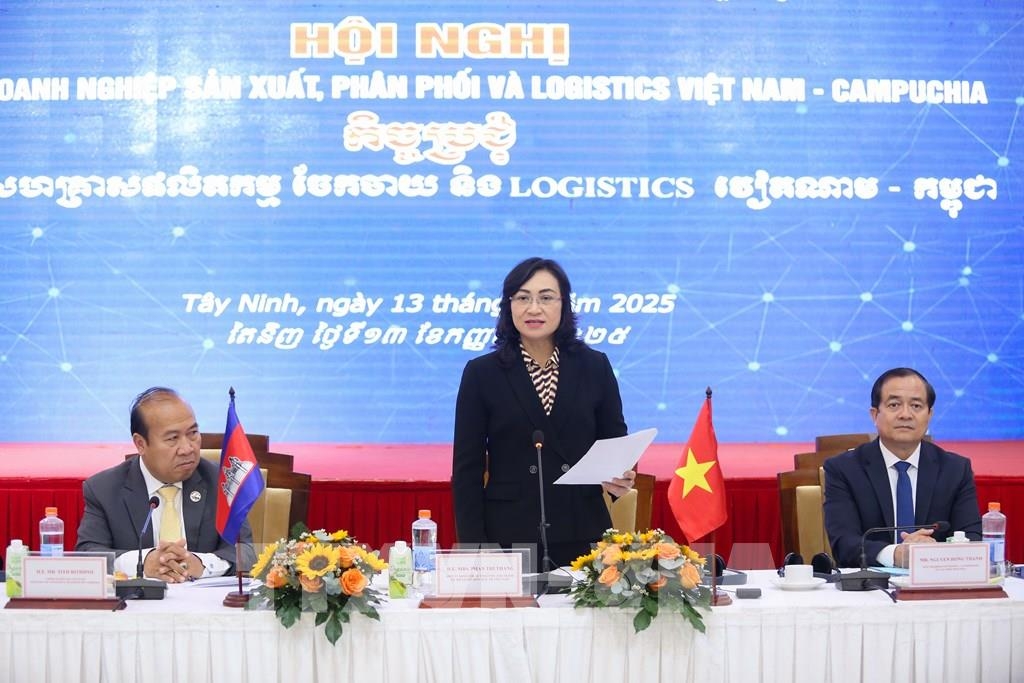 Bà Phan Thị Thắng, Thứ trưởng Bộ Công Thương, phát biểu tại hội nghị.