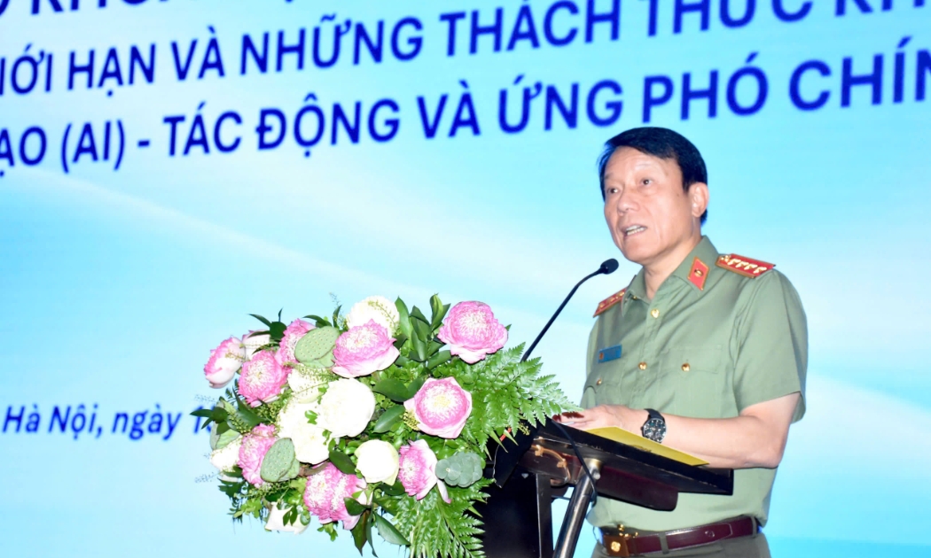 Đại tướng Lương Tam Quang, Ủy viên Bộ Chính trị, Bộ trưởng Bộ Công an, khẳng định trong các công nghệ chiến lược, AI được coi là đột phá hàng đầu. 