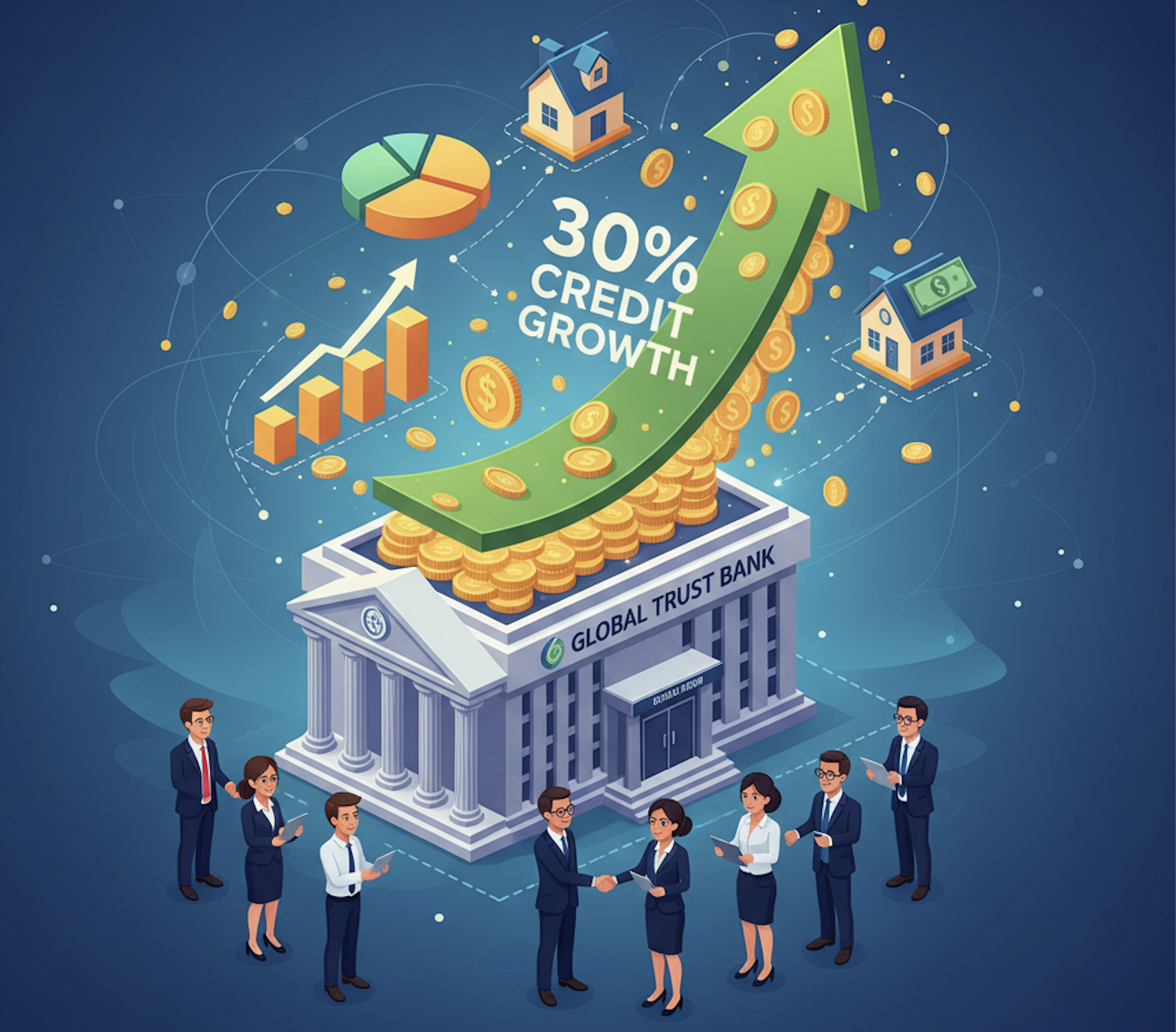 Dự báo ba ngân hàng lớn tăng trưởng tín dụng lên tới 30% trong năm nay 