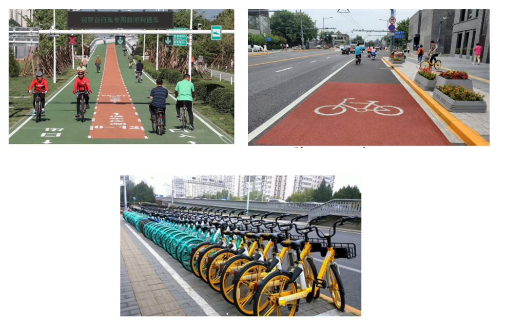 Bắc Kinh tập trung phát triển hạ tầng giao thông xanh, bao gồm làn đường xe đạp, vỉa hè rộng và mạng lưới đi bộ, qua đó tăng tỷ lệ đi lại bằng xe đạp và đi bộ, đồng thời giảm áp lực lên phương tiện cá nhân và cải thiện hiệu quả vận tải đô thị. Nguồn: Tài liệu World Bank.