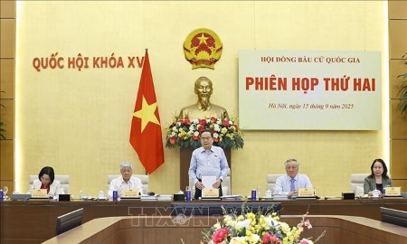 Chủ tịch Quốc hội Trần Thanh Mẫn chủ trì Phiên họp thứ hai Hội đồng Bầu cử quốc gia