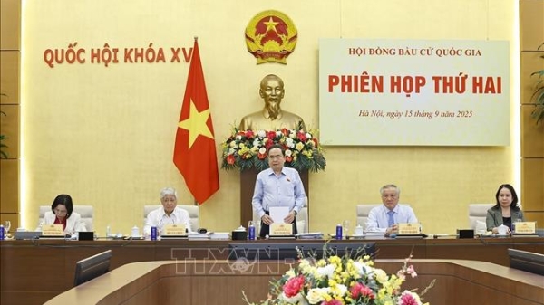 Chủ tịch Quốc hội Trần Thanh Mẫn chủ trì Phiên họp thứ hai Hội đồng Bầu cử quốc gia