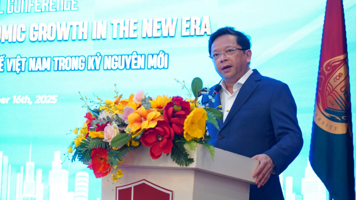 Ông Nguyễn Đức Hiển, Phó Trưởng Ban Chính sách, chiến lược Trung ương, phát biểu tại hội thảo.