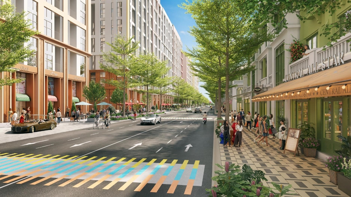 Thiết kế mặt tiền 4–8m giúp nhà phố Flora Avenue khai thác tối đa giá trị kinh doanh. (Ảnh: Sun Property).