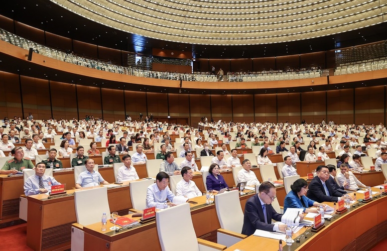 Toàn cảnh&nbsp;Hội nghị toàn quốc quán triệt và triển khai thực hiện 4 Nghị quyết trọng tâm. Ảnh: VGP.