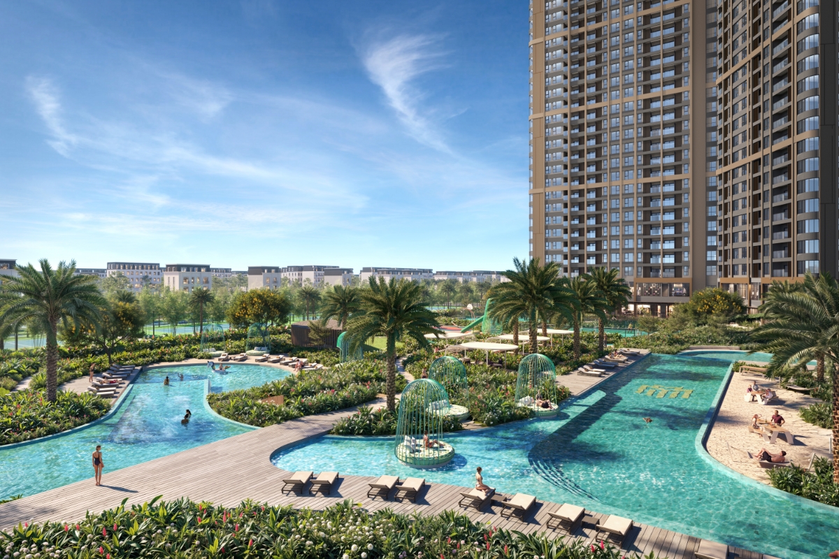 Diện tích mặt nước lớn tại Northern Square mang đến phong cách sống cân bằng, đủ đầy.