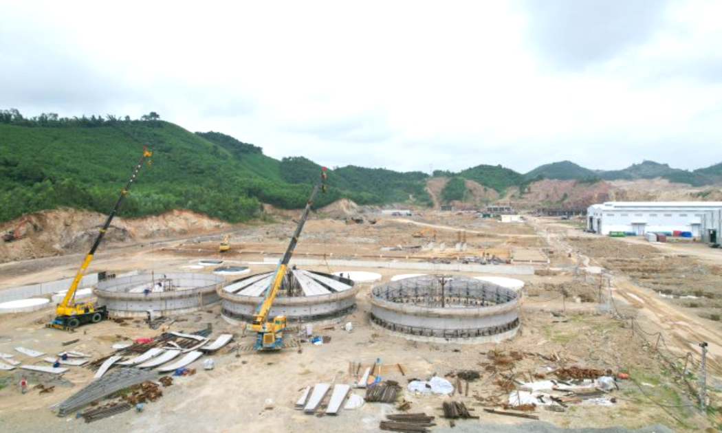 Công trường Nhà máy Hóa chất Đức Giang Nghi Sơn. 