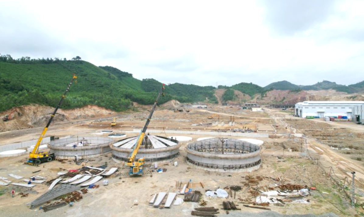 Công trường Nhà máy Hóa chất Đức Giang Nghi Sơn. 