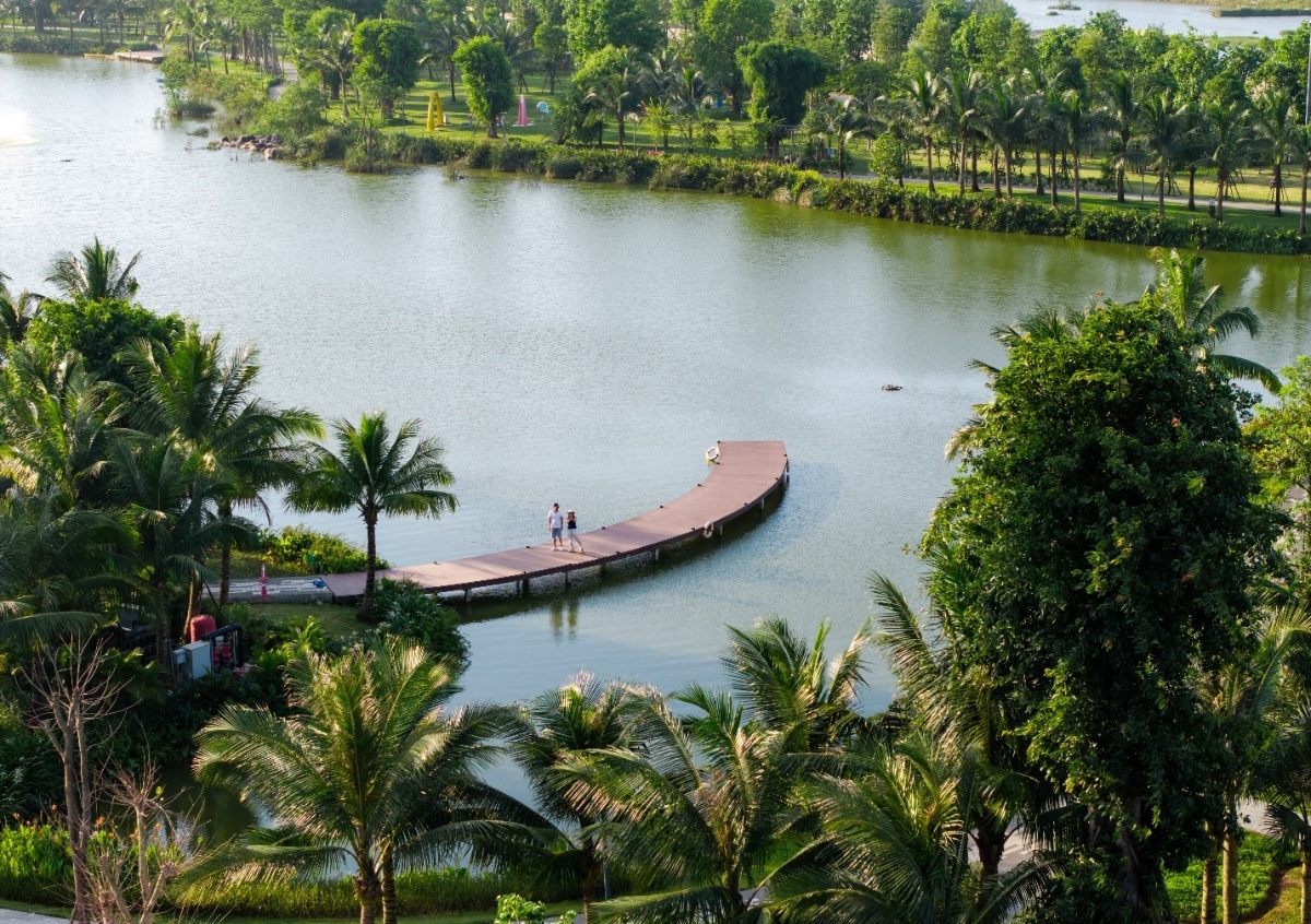 Diện tích cây xanh, mặt nước tại Eco Central Park lớn góp phần thích nghi với khí hậu Nghệ An.