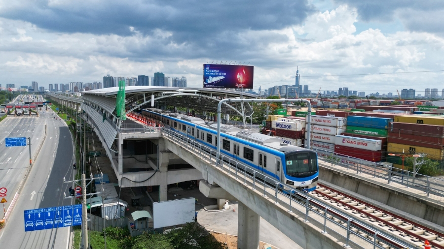 Đến nay, TP.HCM đã đưa vào sử dụng tuyến metro đầu tiên là tuyến số 1 Bến Thành - Suối Tiên