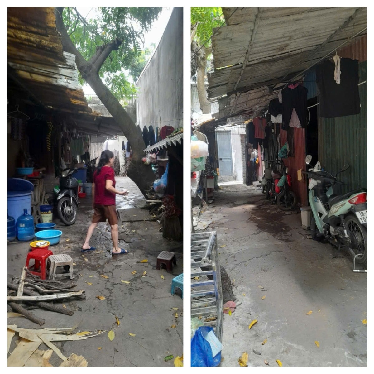 Xóm trọ nằm trên đường Hoàng Hoa Thám, Hà Nội