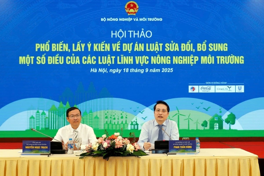 Hội thảo phổ biến, lấy ý kiến cho dự án Luật sửa đổi, bổ sung một số điều của 15 luật thuộc lĩnh vực nông nghiệp và môi trường.