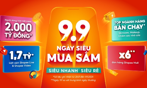 Các con số nổi bật tại sự kiện “9/9 Ngày siêu mua sắm” trên Shopee