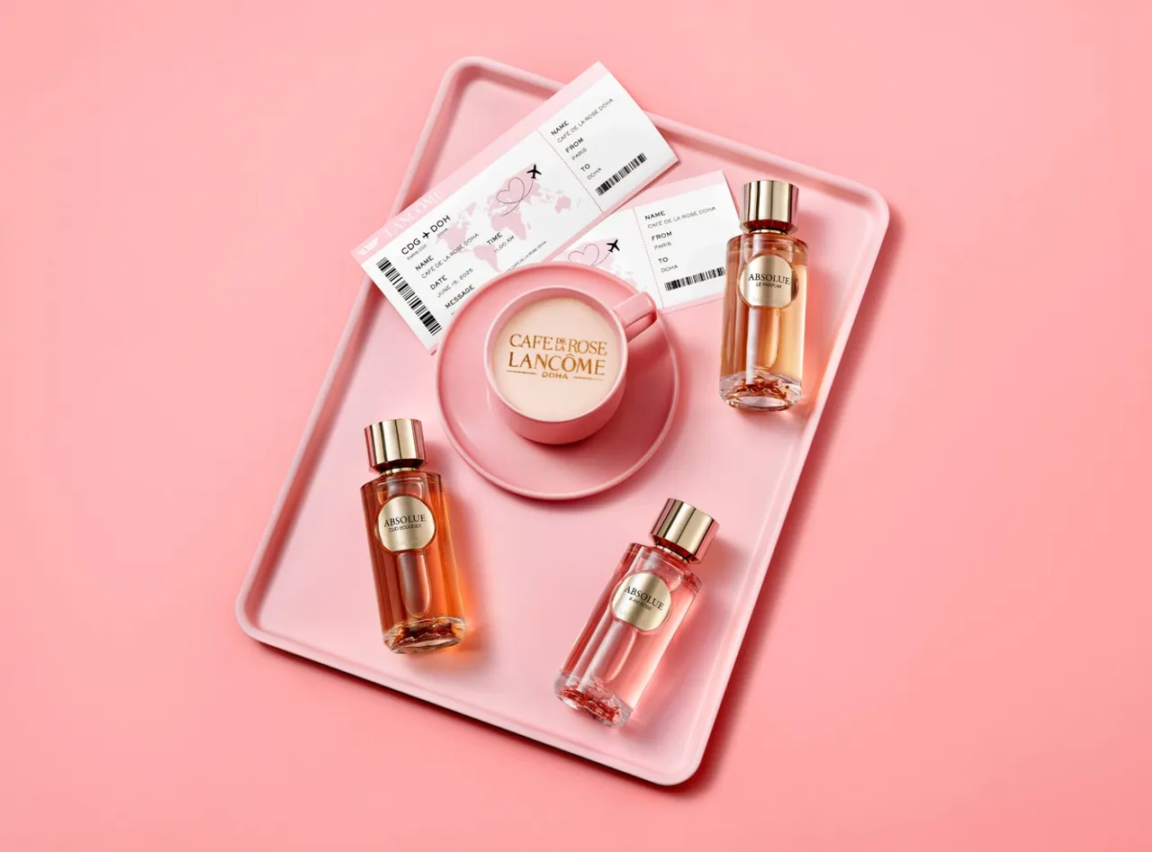 Lancôme Café de la Rose tại sân bay quốc tế Doha là quán cà phê của một thương hiệu mỹ phẩm đầu tiên xuất hiện trong một sân bay.