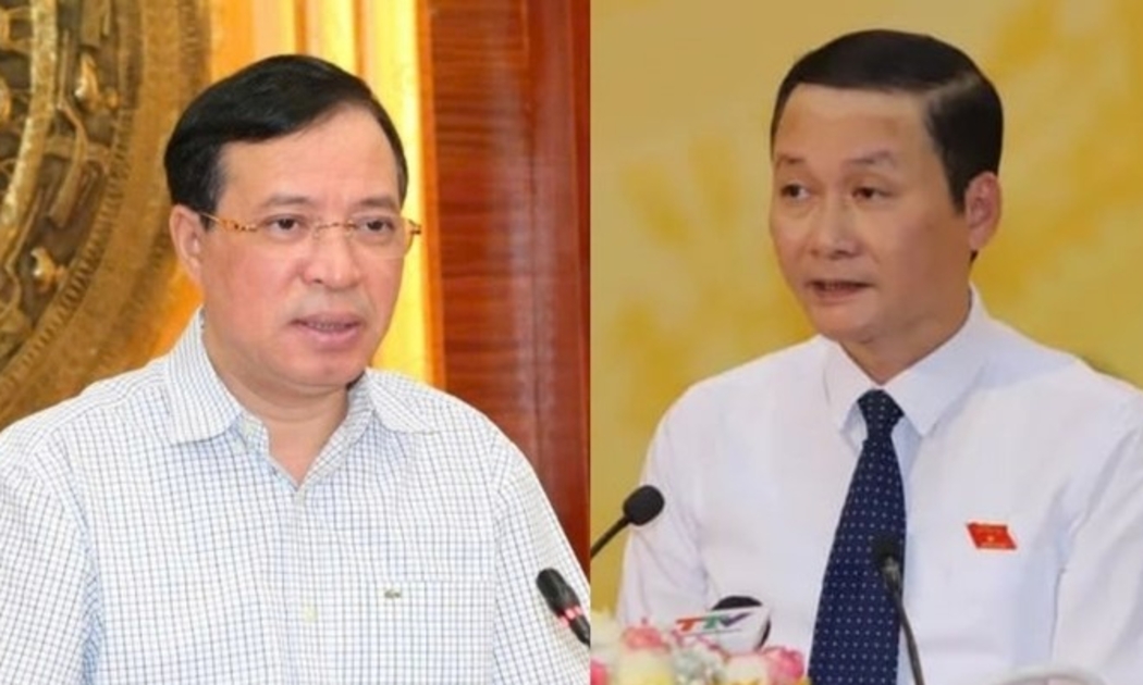 Ông Lại Thế Nguyên (ảnh trái), nguyên Phó Bí thư Thường trực Tỉnh ủy Thanh Hóa, và ông Đỗ Minh Tuấn, nguyên Chủ tịch UBND tỉnh Thanh Hóa, được Trung ương cho nghỉ hưu trước tuổi
