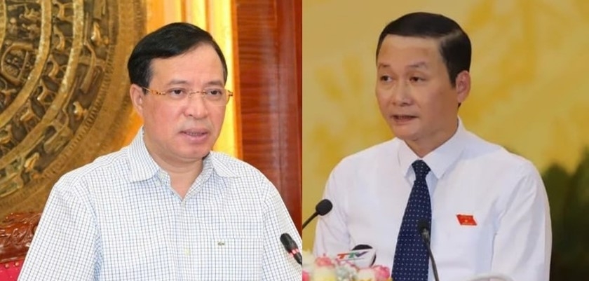 Ông Lại Thế Nguyên (ảnh trái), nguyên Phó Bí thư Thường trực Tỉnh ủy Thanh Hóa, và ông Đỗ Minh Tuấn, nguyên Chủ tịch UBND tỉnh Thanh Hóa, được Trung ương cho nghỉ hưu trước tuổi