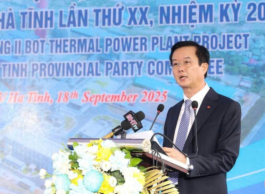 Phó Chủ tịch UBND tỉnh Trần Báu Hà phát biểu tại buổi lễ.