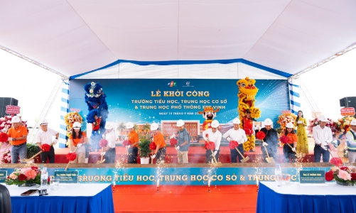 Khởi công trường liên cấp FPT tại đô thị Eco Central Park của nhà sáng lập Ecopark