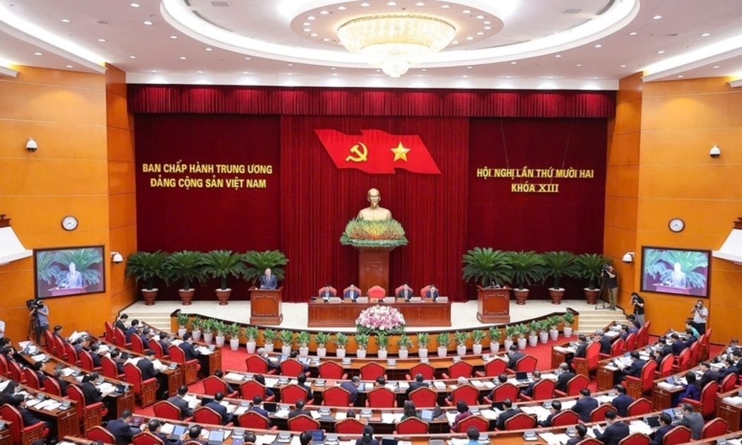 Quang cảnh Hội nghị lần thứ 12 Ban Chấp hành Trung ương Đảng khóa XIII. Ảnh minh họa: VGP