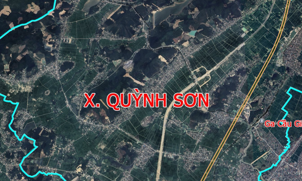 Vị trí đường sắt cao tốc đi qua Xã Quỳnh Sơn.