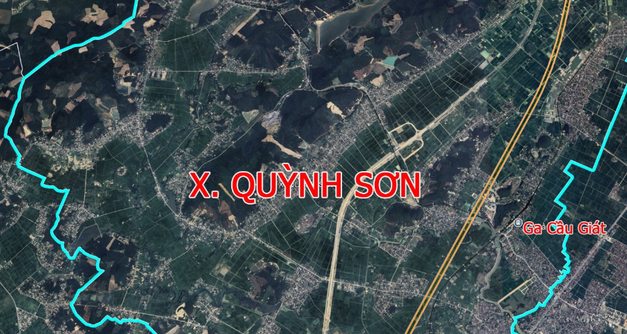Vị trí đường sắt cao tốc đi qua Xã Quỳnh Sơn.