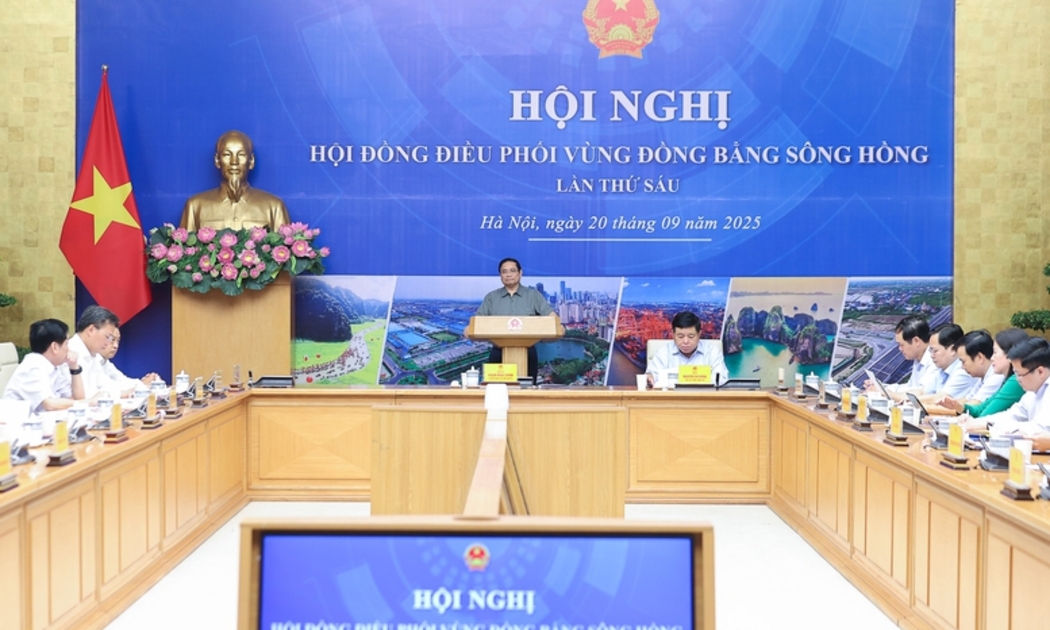 Hội nghị Hội đồng điều phối vùng Đồng bằng sông Hồng lần thứ 6- Ảnh: VGP