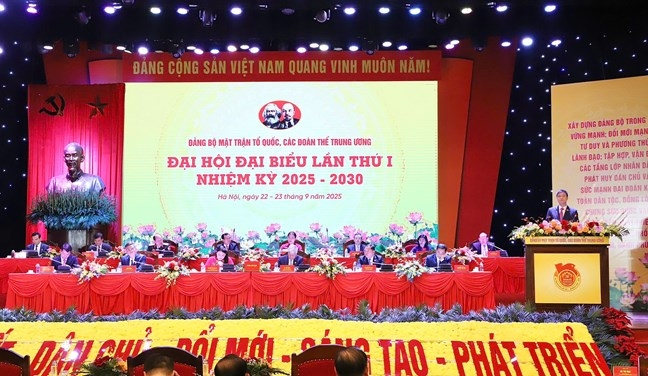 Ngày 22/9/2025, Đại hội đại biểu Đảng bộ Mặt trận Tổ quốc, các đoàn thể Trung ương lần thứ I, nhiệm kỳ 2025-2030 đã diễn ra phiên trù bị.