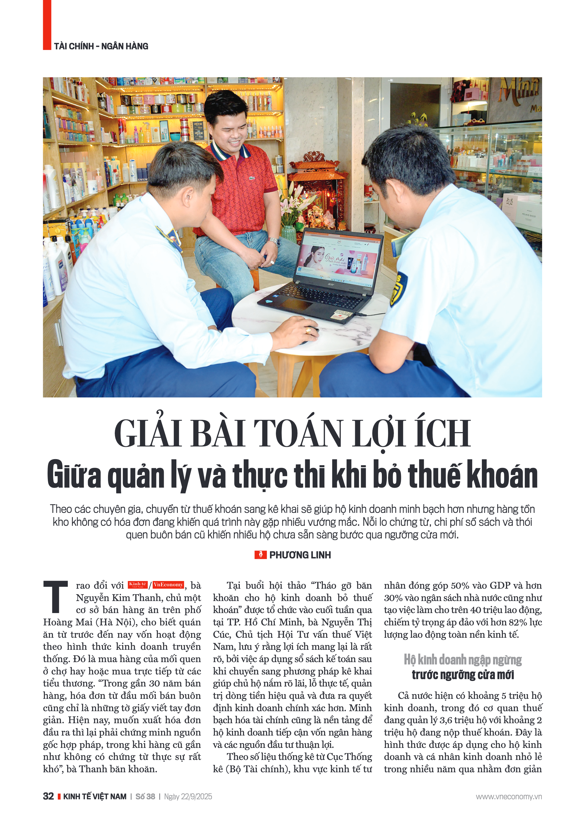 Giải bài toán lợi ích giữa quản lý và thực thi khi bỏ thuế khoán - Ảnh 1