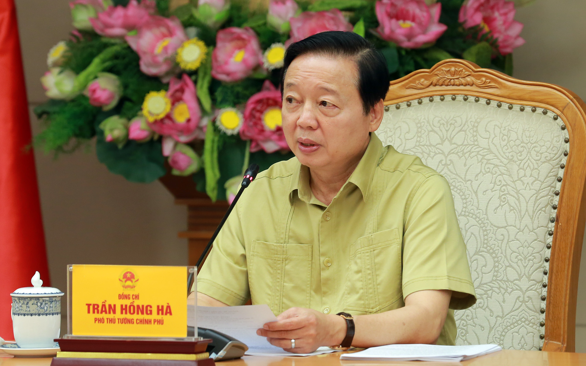 Phó Thủ tướng Trần Hồng Hà yêu cầu Bộ Nông nghiệp và Môi trường cần nghiên cứu kỹ hơn để đề xuất cơ chế vượt trội. (Ảnh: VGP).