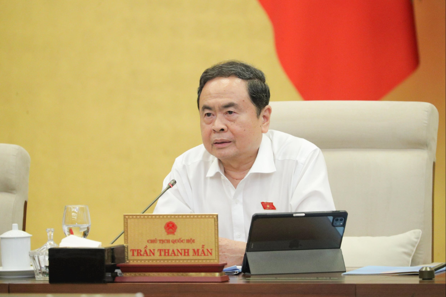 Chủ tịch Quốc hội Trần Thanh Mẫn phát biểu. Ảnh: Quốc hội