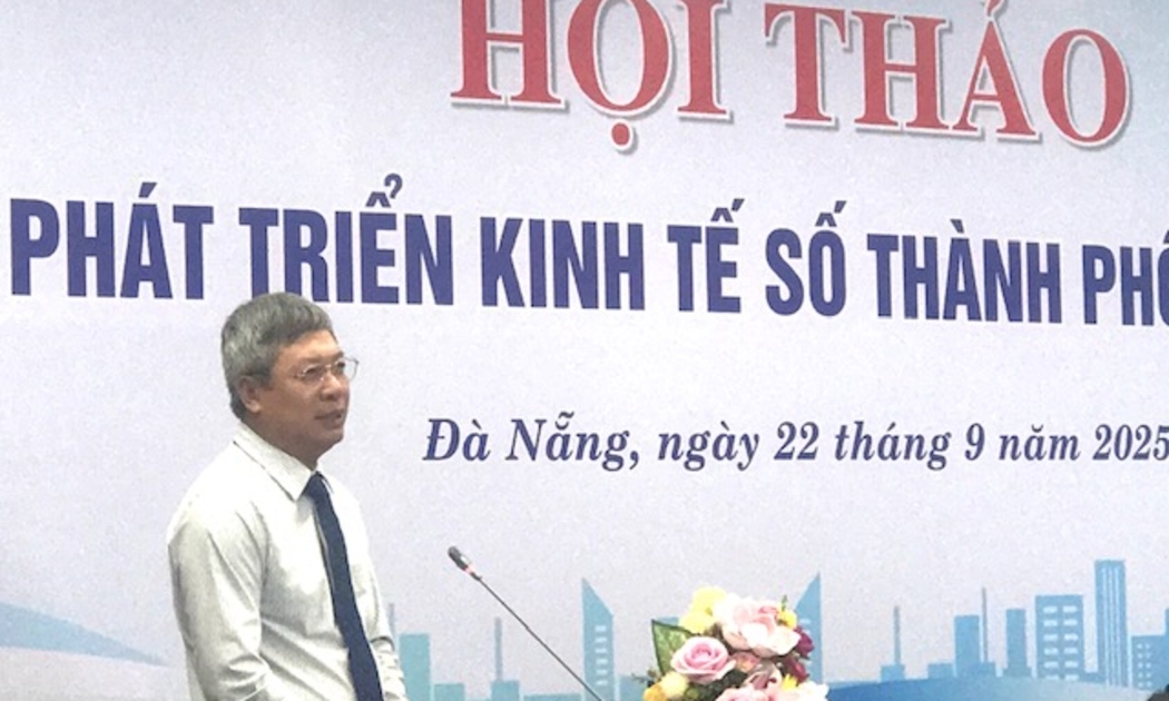 Phó Chủ tịch UBND TP. Đà Nẵng Hồ Quang Bửu phát biểu khai mạc hội thảo. Ảnh Ngô Anh Văn